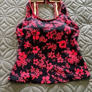 Lands End ribbed tankini top